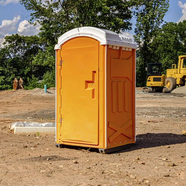 how can i report damages or issues with the porta potties during my rental period in Goshen